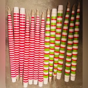 Set of 4* Tapered Flameless Battery Operated Flickering Christmas Candles